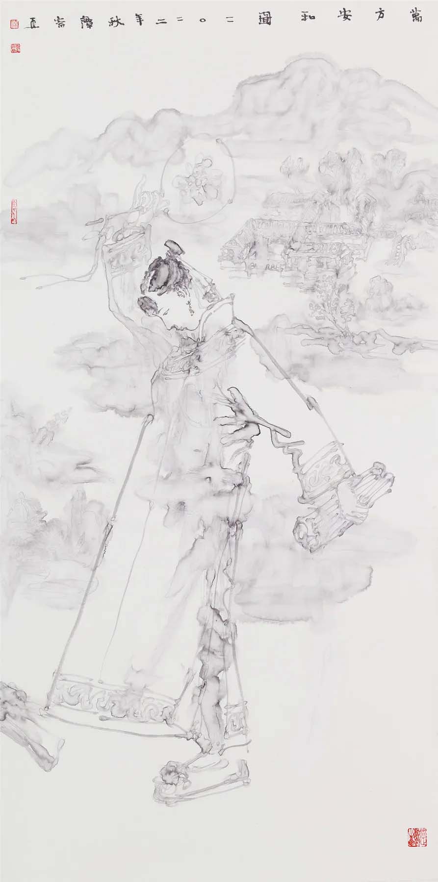 《万方安和图》68X136cm