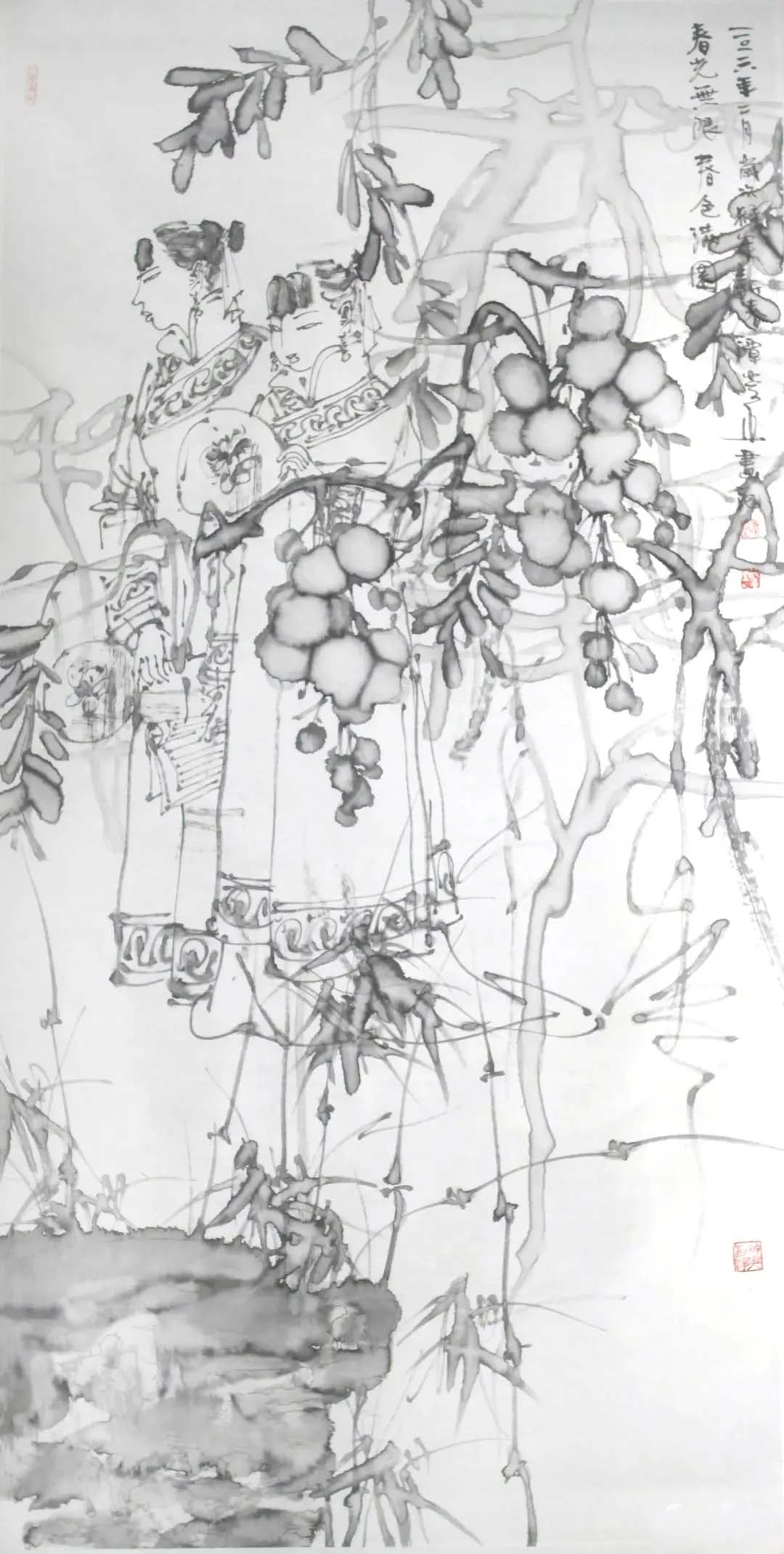 《春色满园》136X68cm