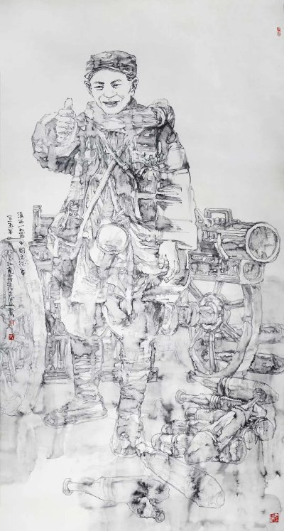 《中国远征军》180X95cm