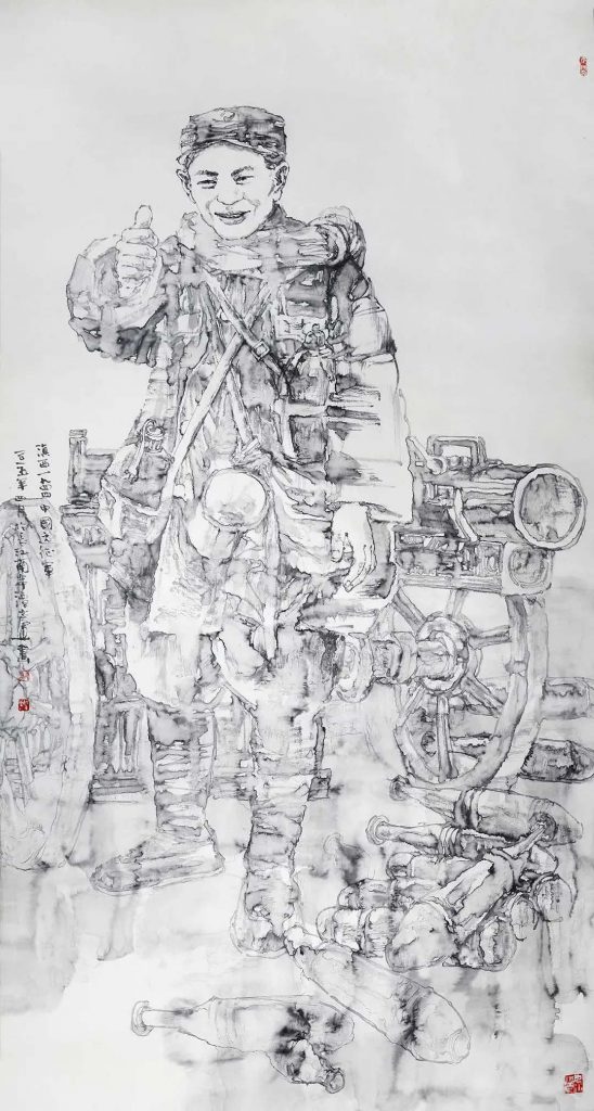 《中国远征军》180X95cm