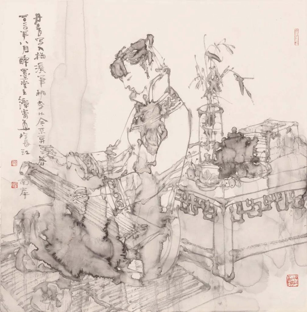 《丹青写入梅溪笔》68x68cm 2020